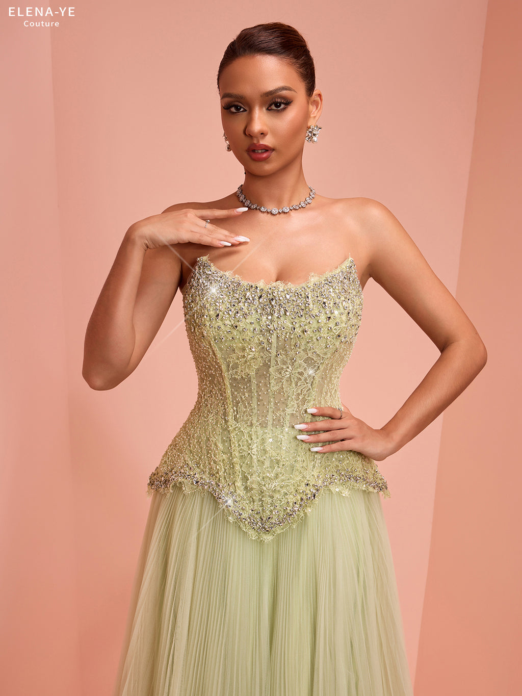 AC26185A Vestido de alta costura